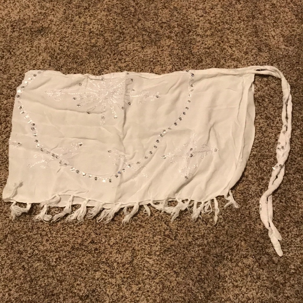 White swimsuit sarong